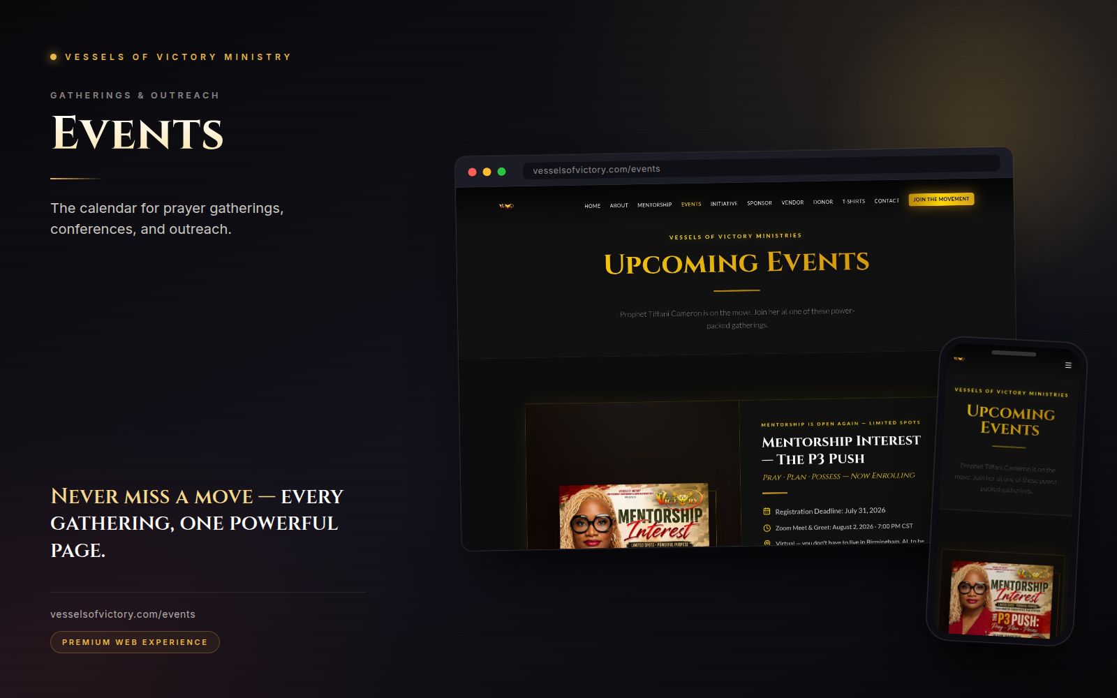 Vessels of Victory events page